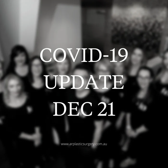 AR Plastic Surgery Covid-19 Update For Office and Surgery Bookings From Dec 2021 - 5